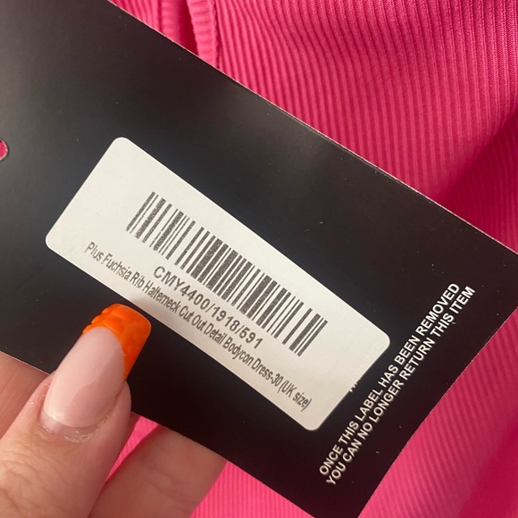 Size 30 (more a 24) pink PLT halterneck dress - Picture 4 of 5